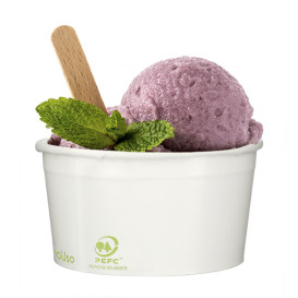 Coppette di Carta Ecologica per Gelato 310ml (50 Pezzi)