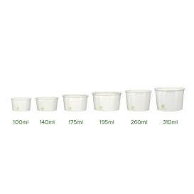 Coppette di Carta Ecologica per Gelato 310ml (50 Pezzi)