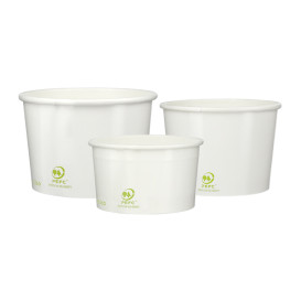 Coppette di Carta Ecologica per Gelato 310ml (50 Pezzi)