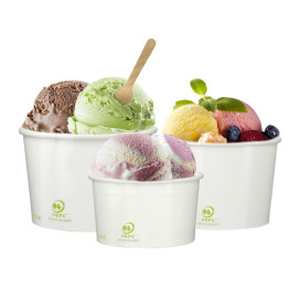 Coppette di Carta Ecologica per Gelato 175ml (50 Pezzi)