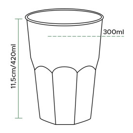 Bicchiere Plastica "Frost" Bianco PP 420ml (20 Pezzi)