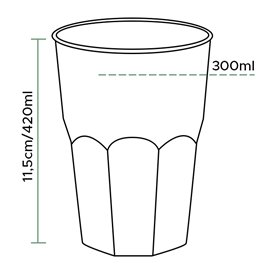 Bicchiere Plastica "Frost" Bianco PP 420ml (420 Pezzi)