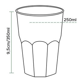 Bicchiere Plastica "Frost" Arancione PP 350ml (20 Pezzi)