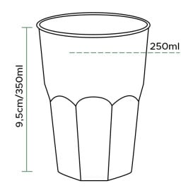 Bicchiere Plastica "Frost" Arancione PP 350ml (20 Pezzi)