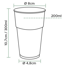 BICCHIERE PLASTICA TRASPARENTE 390 ML (TACCA 300ML) x 50 Pz.ART.6636580  [BIBO305] - La.Si. Distribuzione