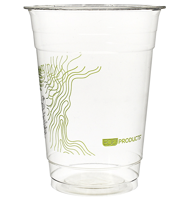 Bicchiere Amido di Mais PLA "Green Stripe" 470ml (1.000 pezzi)