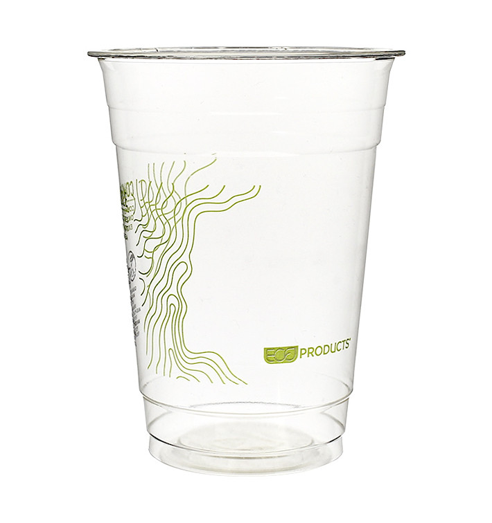 Bicchiere Amido di Mais PLA "Green Stripe" 470ml (50 pezzi) Bicchiere Amido di Mais PLA "Green Stripe" 470ml (50 pezzi)