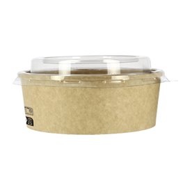 Contenitori di Carta Kraft-Kraft + Coperchio RPET 25 Oz/750 ml (50 Pezzi) Contenitori di Carta Kraft-Kraft + Coperchio RPET 25 Oz/750 ml (50 Pezzi)