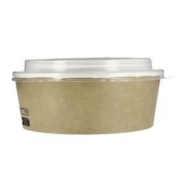 Contenitori di Carta Kraft Con Coperchio PP 33Oz/1000ml (100 Pezzi)