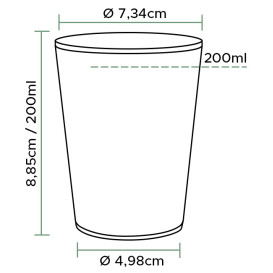 Bicchiere di Plastica PP Trasp. 240ml Ø7,34cm (2.000 Pezzi)