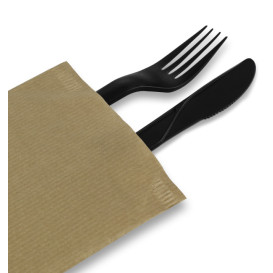 Busta per Posate con Tovaglioli Kraft (100 Pezzi)