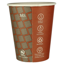 Bicchiere di Carta Eco Cupmatic 9Oz/280ml Ø8,0cm (50 Pezzi)