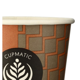 Bicchiere di Carta Eco Cupmatic 9Oz/280ml Ø8,0cm (50 Pezzi)