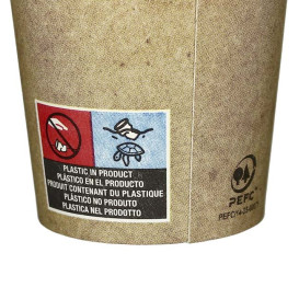 Bicchiere di Carta 9Oz/280 ml Kraft Ø8,0cm (1000 Pezzi)