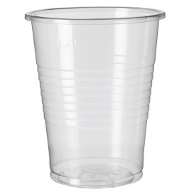 Bicchiere Trasparente PP 240ml + Coperchio a Croce da viaggio PS Ø7,4cm (1.000 Pezzi)
