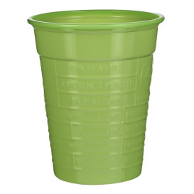 Bicchiere di Plastica PS Verde 200ml Ø7cm (50 Pezzi)