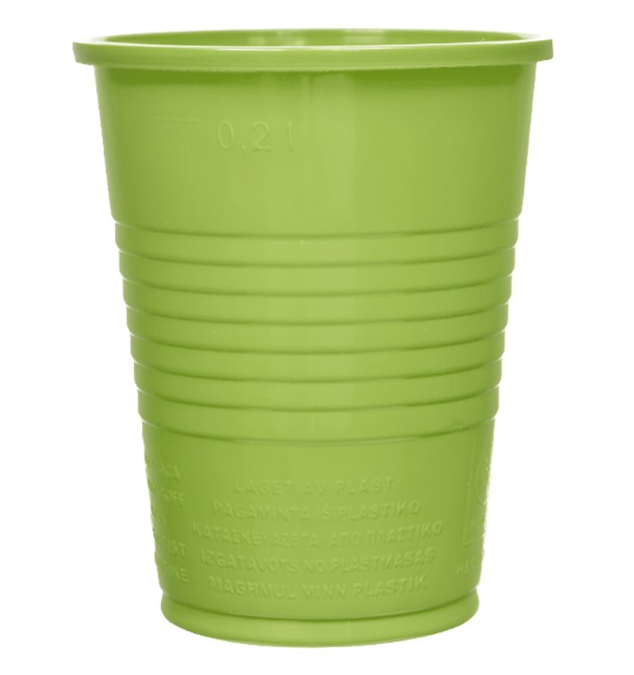 Bicchiere di Plastica PS Verde 200ml Ø7cm (50 Pezzi) Bicchiere di Plastica PS Verde 200ml Ø7cm (50 Pezzi)