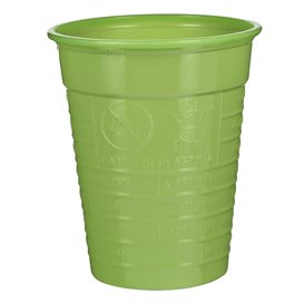 Bicchiere di Plastica PS Verde 200ml Ø7cm (50 Pezzi)