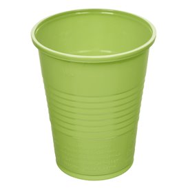 Bicchiere di Plastica PS Verde 200ml Ø7cm (50 Pezzi)