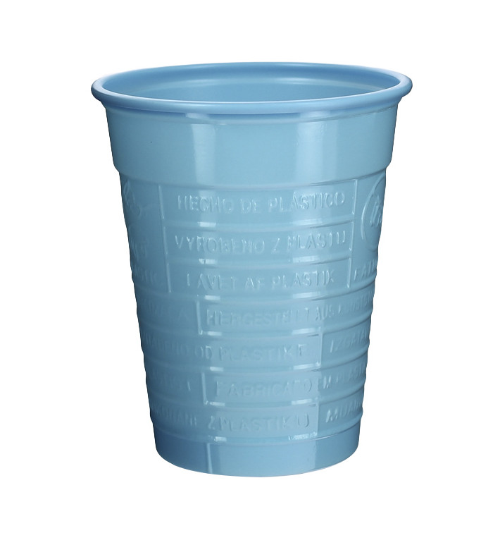 Bicchiere di Plastica PS Azzurro 200ml Ø7cm (1.500 Pezzi) Bicchiere di Plastica PS Azzurro 200ml Ø7cm (1.500 Pezzi)