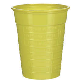 Bicchiere di Plastica PS Giallo 200ml Ø7cm (50 Pezzi)