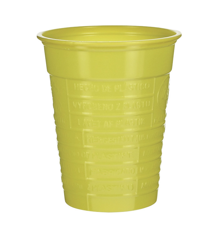 Bicchiere di Plastica PS Giallo 200ml Ø7cm (50 Pezzi) Bicchiere di Plastica PS Giallo 200ml Ø7cm (50 Pezzi)
