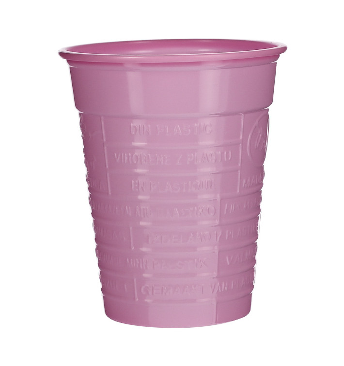 Bicchiere di Plastica PS Rosa 200ml Ø7cm (50 Pezzi) Bicchiere di Plastica PS Rosa 200ml Ø7cm (50 Pezzi)