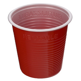 Bicchiere di Plastica PS Rosso 230 ml (30 Pezzi)