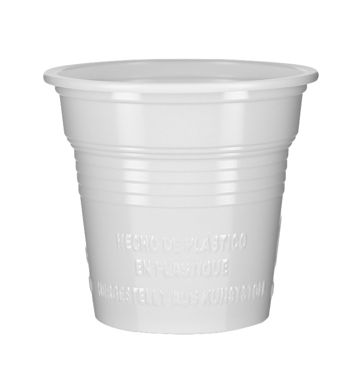 Bicchiere di Plastica PS Bianco 80ml Ø5,7cm (100 Pezzi) Bicchiere di Plastica PS Bianco 80ml Ø5,7cm (100 Pezzi)