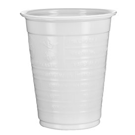 Bicchiere di Plastica PP Bianco 200ml Ø7,0cm (100 Pezzi)