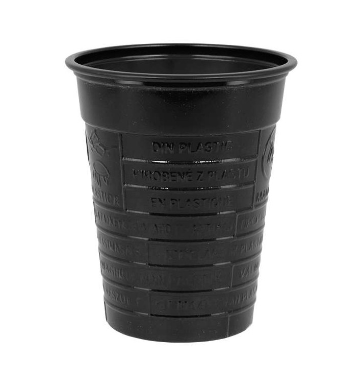 Bicchiere di Plastica PS Nero 200ml Ø7cm (50 Pezzi) Bicchiere di Plastica PS Nero 200ml Ø7cm (50 Pezzi)