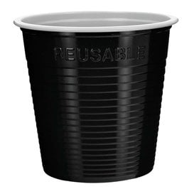 Bicchiere Riutilizzabile PS Nero bicolore 230ml (30 Pezzi)