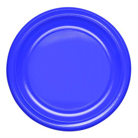 Piatto Fondo Riutilizzabile Economico PS Blu scuro Ø20,5cm (25 Pezzi)