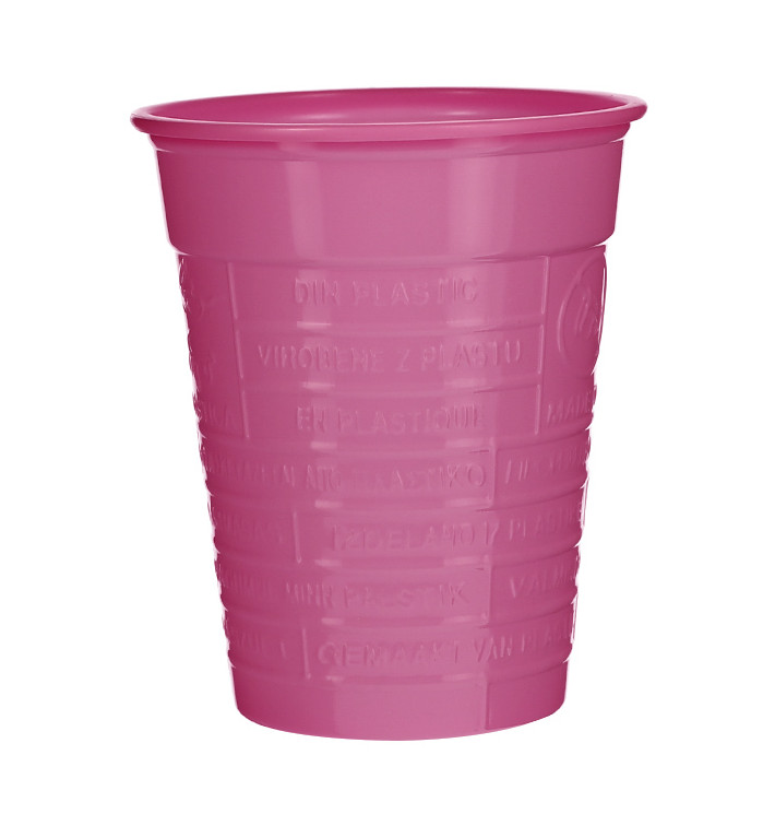Bicchiere di Plastica PS Fucsia 200ml Ø7cm (50 Pezzi) Bicchiere di Plastica PS Fucsia 200ml Ø7cm (50 Pezzi)