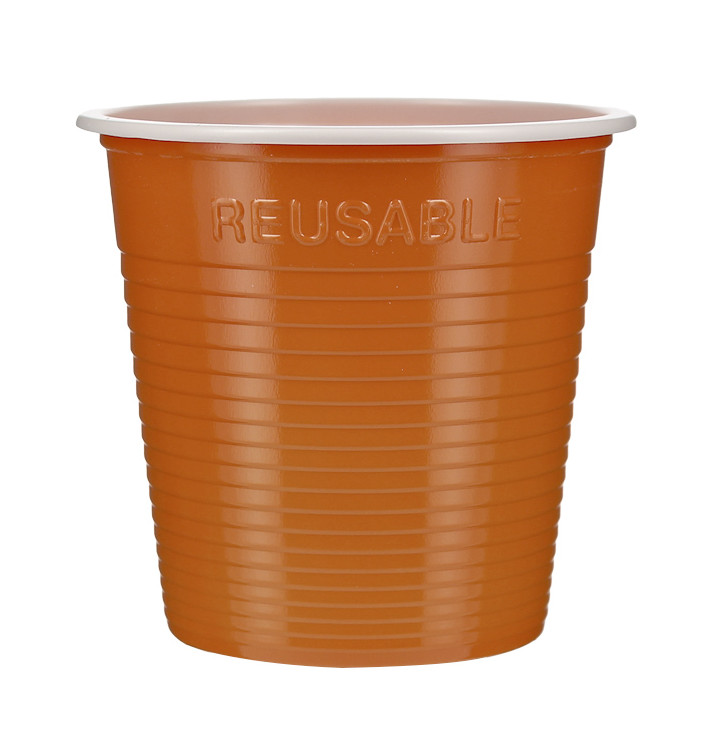 Bicchiere Economico Riutilizzabile PS arancione bicolore 160ml (450 Pezzi) Bicchiere Economico Riutilizzabile PS arancione bicolore 160ml (450 Pezzi)