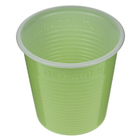 Bicchiere Economico Riutilizzabile PS Bicolore Verde Acido 230ml (420 Pezzi)