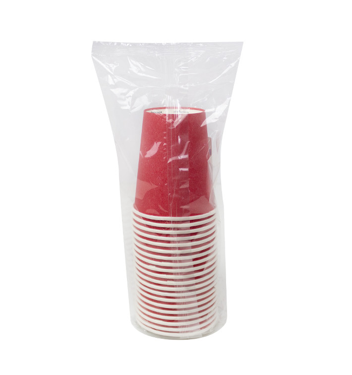 Bicchiere di Carta Senza Plastica 9 Oz/250ml "Colorati" Rosso Ø8,0cm (20 Pezzi) Bicchiere di Carta Senza Plastica 9 Oz/250ml "Colorati" Rosso Ø8,0cm (20 Pezzi)