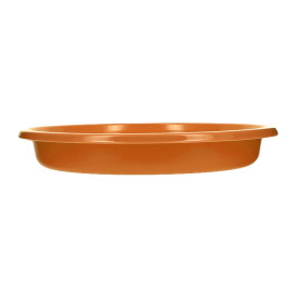 Piatto Fondo Riutilizzabile Economico PS Arancione Ø20,5cm (150 Pezzi)
