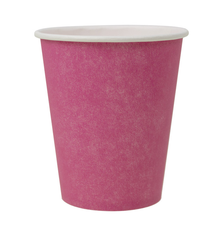 Bicchiere di Carta Senza Plastica 9 Oz/250ml "Colorati" Rosa Ø8,0cm (20 Pezzi) Bicchiere di Carta Senza Plastica 9 Oz/250ml "Colorati" Rosa Ø8,0cm (20 Pezzi)