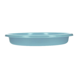 Piatto Fondo Riutilizzabile Economico PS Azzurro Ø20,5cm (150 Pezzi)