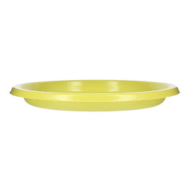 Piatto Piano Riutilizzabile Economico PS Giallo Ø22cm (25 Pezzi)