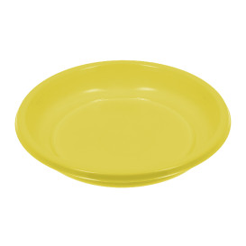 Piatto Fondo Riutilizzabile Economico PS Giallo Ø22cm (250 Pezzi)