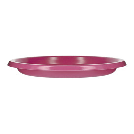 Piatto Piano Riutilizzabile Economico PS Fucsia Ø22cm (200 Pezzi)