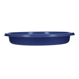 Piatto Fondo Riutilizzabile Economico PS Blu scuro Ø20,5cm (25 Pezzi)
