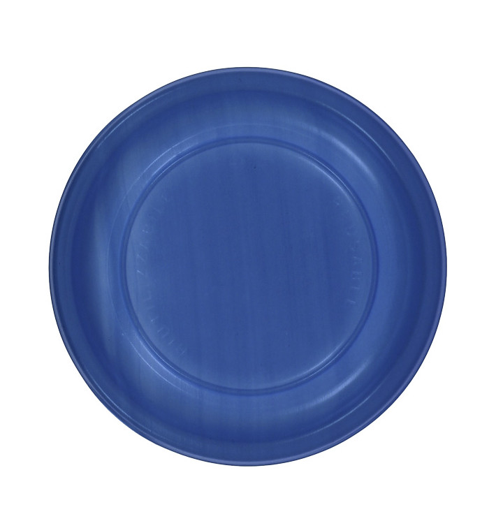 Piatto Piano Riutilizzabile Economico PS Blu scuro Ø17cm (300 Pezzi) Piatto Piano Riutilizzabile Economico PS Blu scuro Ø17cm (300 Pezzi)