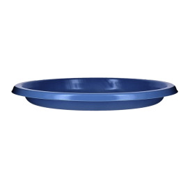 Piatto Piano Riutilizzabile Economico PS Blu scuro Ø17cm (300 Pezzi)