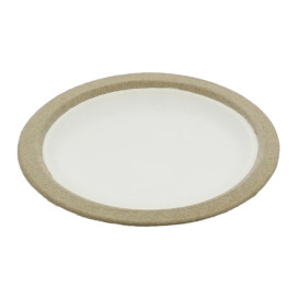 Piatto Biodegradabile in Bagassa Bianco Ø17,5cm (10 Pezzi)