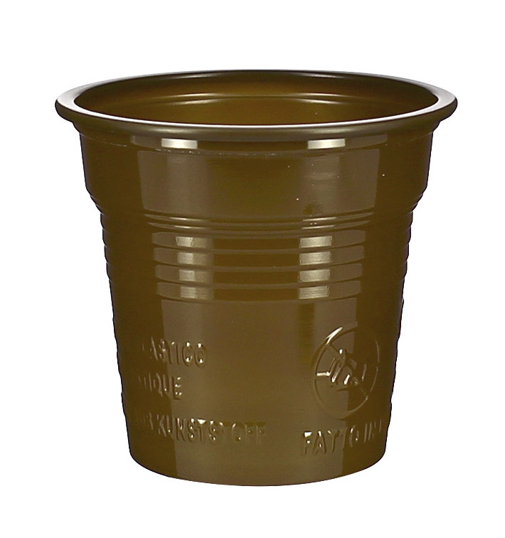 Bicchiere di Plastica PS Marrone 80ml Ø5,7cm (50 Pezzi) Bicchiere di Plastica PS Marrone 80ml Ø5,7cm (50 Pezzi)