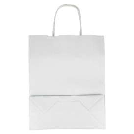 Buste Shopper in Carta Bianca 100g/m² 25+11x31cm (25 Pezzi)