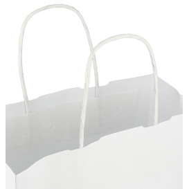 Buste Shopper in Carta Bianca 100g/m² 25+11x31cm (25 Pezzi)